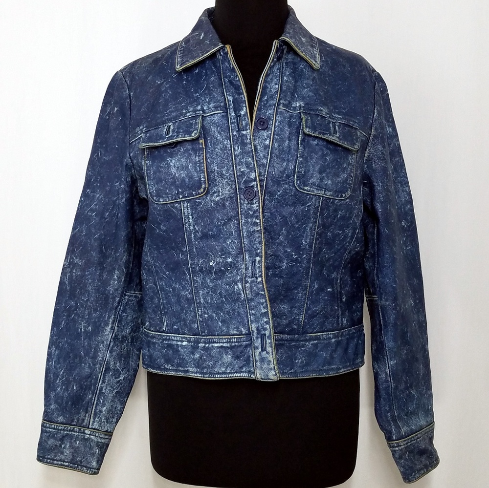*FINAL OFFER* Vintage Leather Jacket with a Denim "Jean" Look